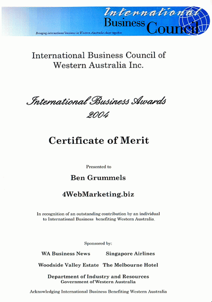 Business award Perth